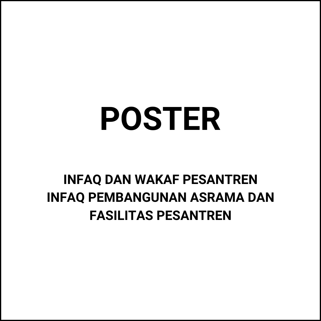 POSTER PROGRAM INFAQ PEMBANGUNAN ASRAMA DAN FASILITAS PESANTREN - Nurul ...
